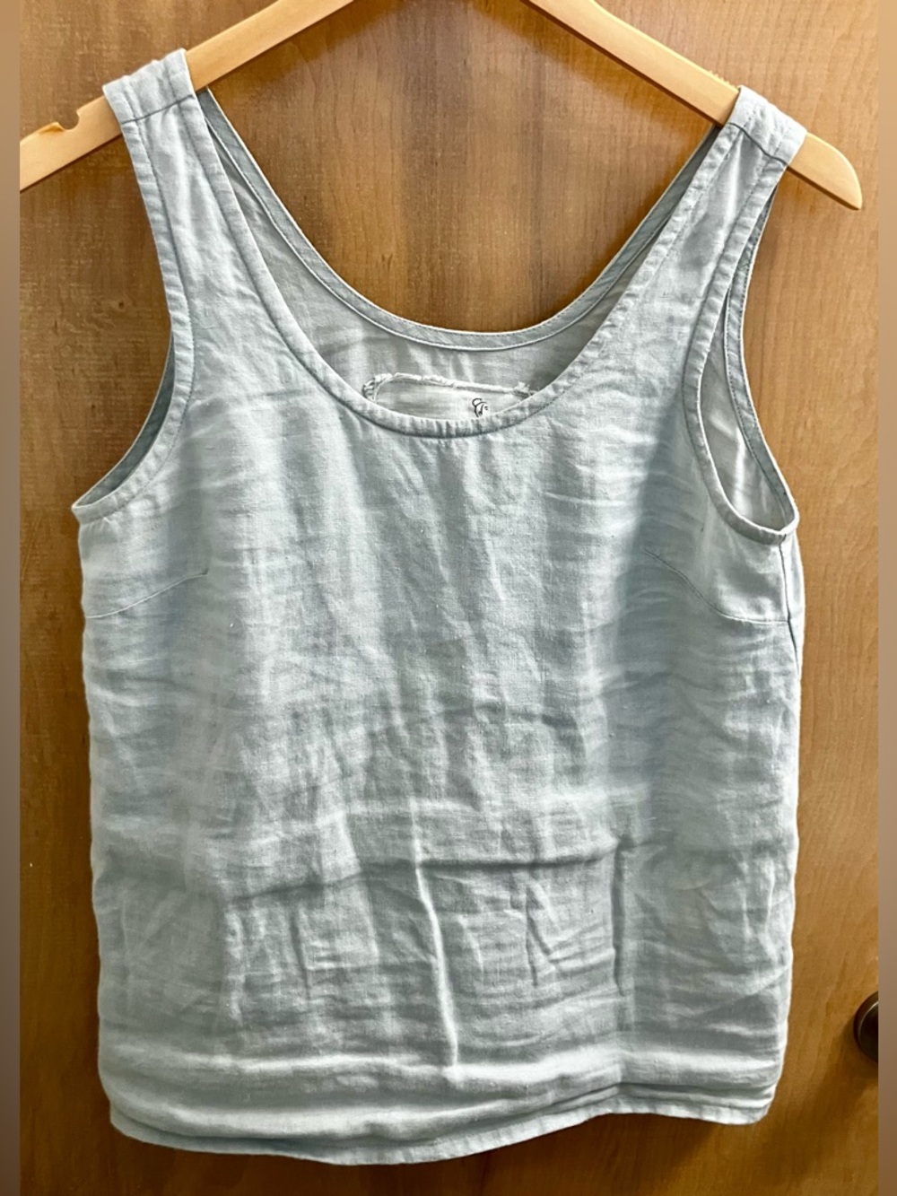 notPERFECTLINEN Light Blue Porto Tank S
